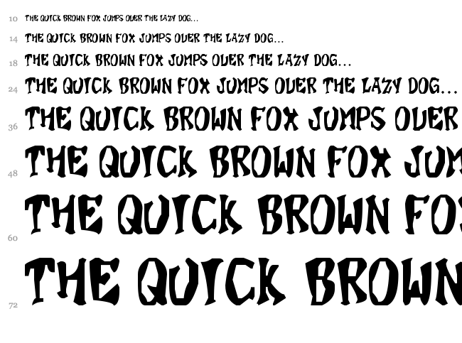 Super Bonus font waterfall